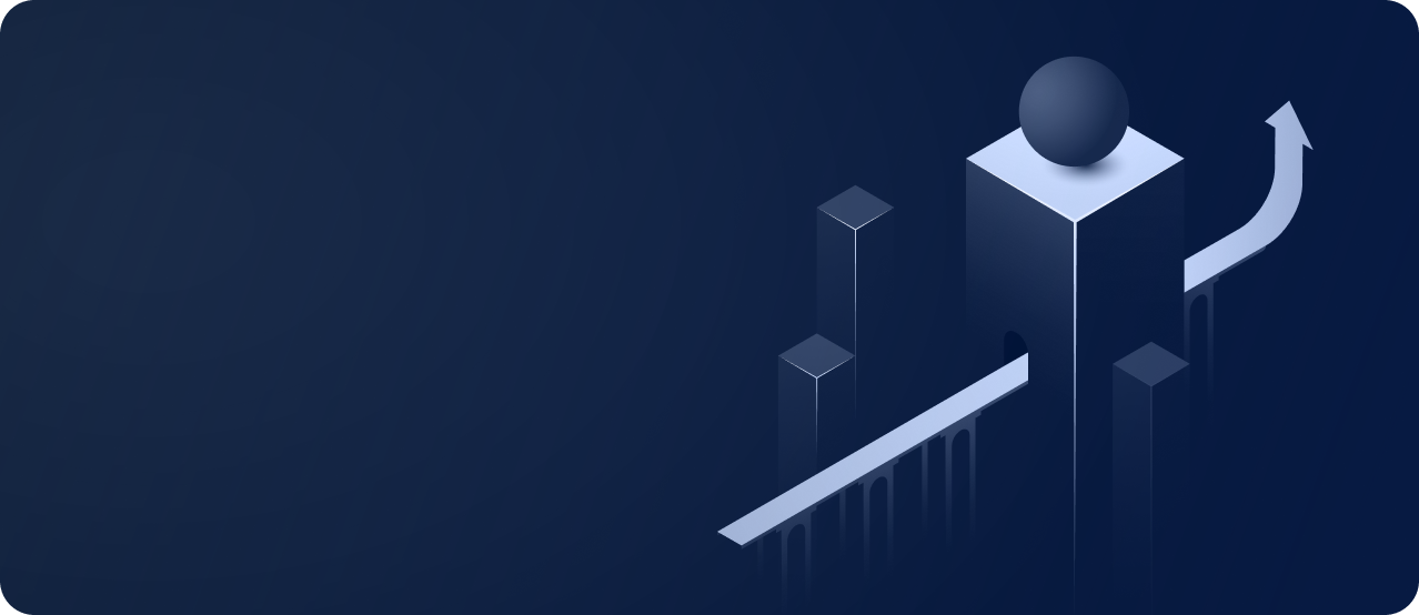 Abstract upward platform growth illustration